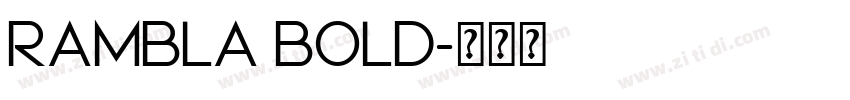 RAMBLA BOLD字体转换